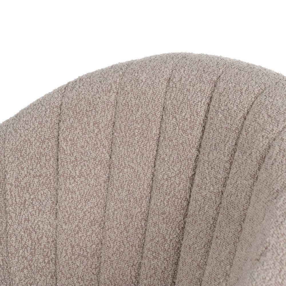 Pack de 2 Sillas Dylan con Brazos de Tela Beige y Estructura Metálica - Diseño Ergonómico y Moderno para Salones y Comedores (82 cm) - Imagen 7