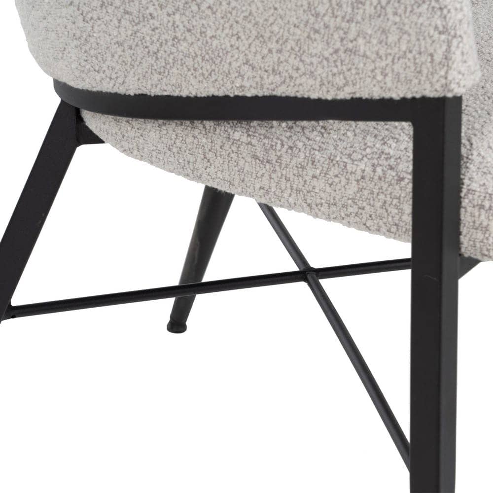 Pack de 2 Sillas Dylan con Brazos de Tela Gris y Patas de Metal - Diseño Moderno y Ergonómico para Comedores y Oficinas - Imagen 12