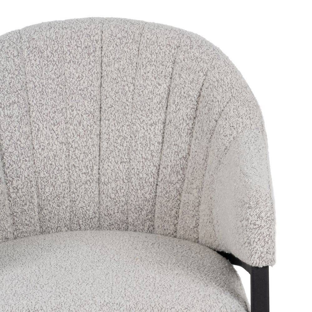 Pack de 2 Sillas Dylan con Brazos de Tela Gris y Patas de Metal - Diseño Moderno y Ergonómico para Comedores y Oficinas - Imagen 5