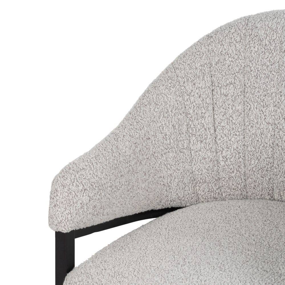 Pack de 2 Sillas Dylan con Brazos de Tela Gris y Patas de Metal - Diseño Moderno y Ergonómico para Comedores y Oficinas - Imagen 6