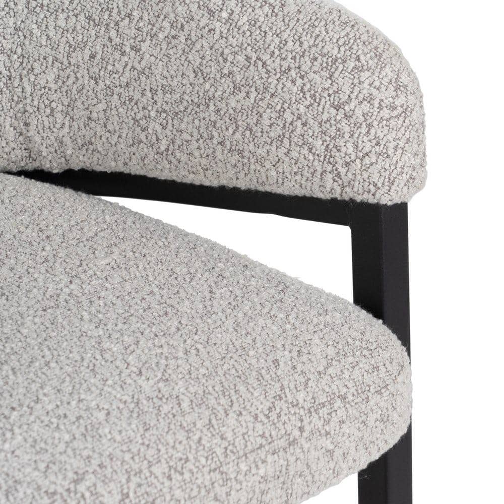 Pack de 2 Sillas Dylan con Brazos de Tela Gris y Patas de Metal - Diseño Moderno y Ergonómico para Comedores y Oficinas - Imagen 9