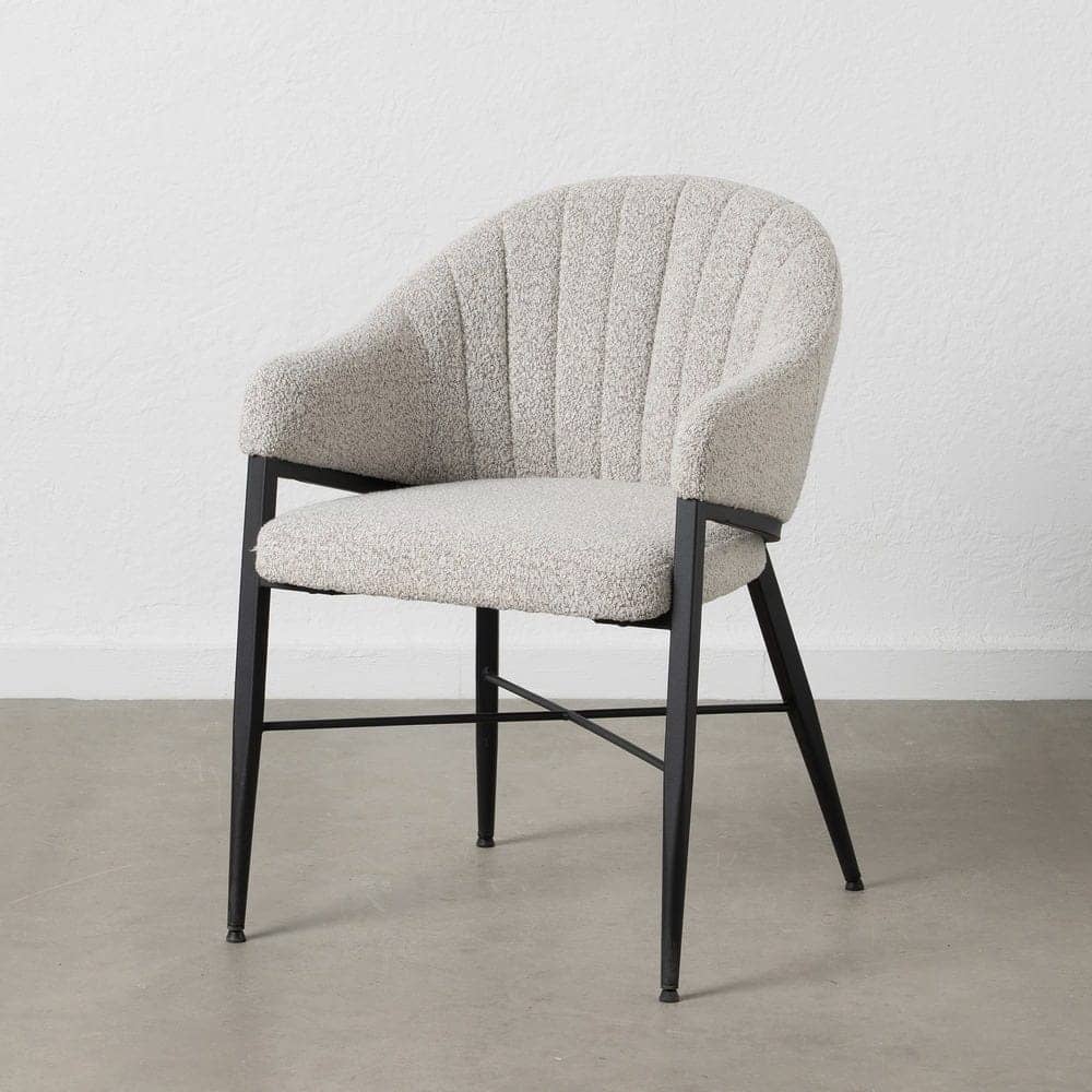 Pack de 2 Sillas Dylan con Brazos de Tela Gris y Patas de Metal - Diseño Moderno y Ergonómico para Comedores y Oficinas - Imagen 14