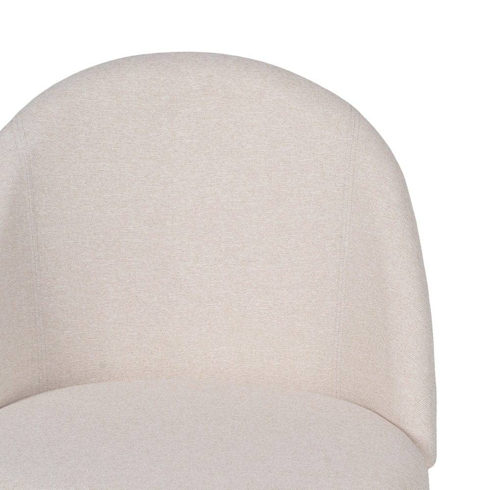 Pack de 2 Sillas Crema Prylor de Tejido y Metal - Elegancia y Comodidad para Salones y Comedores, 79,5 cm - Imagen 3