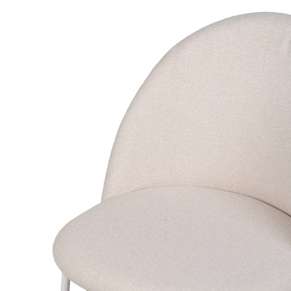Pack de 2 Sillas Crema Prylor de Tejido y Metal - Elegancia y Comodidad para Salones y Comedores, 79,5 cm - Imagen 4