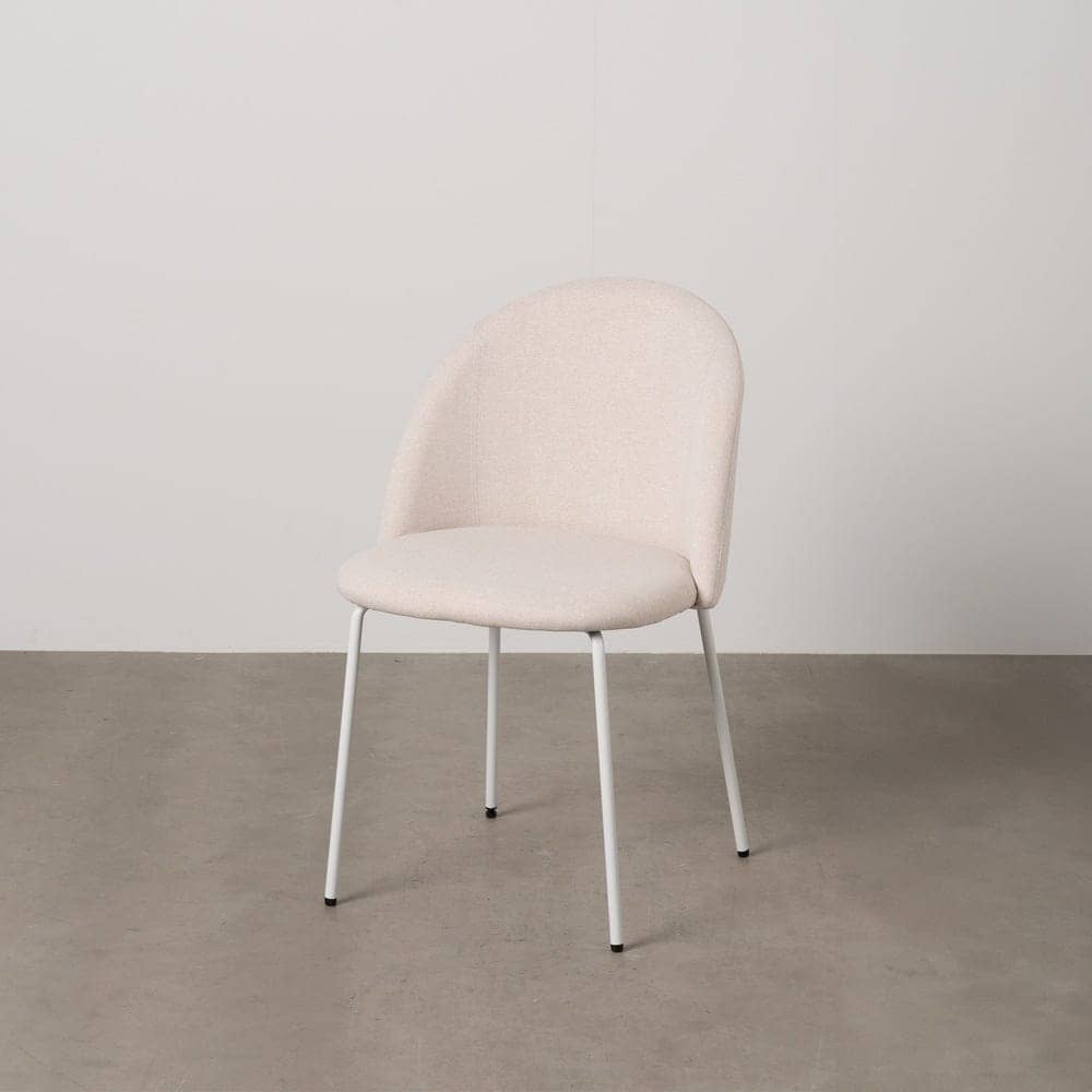 Pack de 2 Sillas Crema Prylor de Tejido y Metal - Elegancia y Comodidad para Salones y Comedores, 79,5 cm - Imagen 10