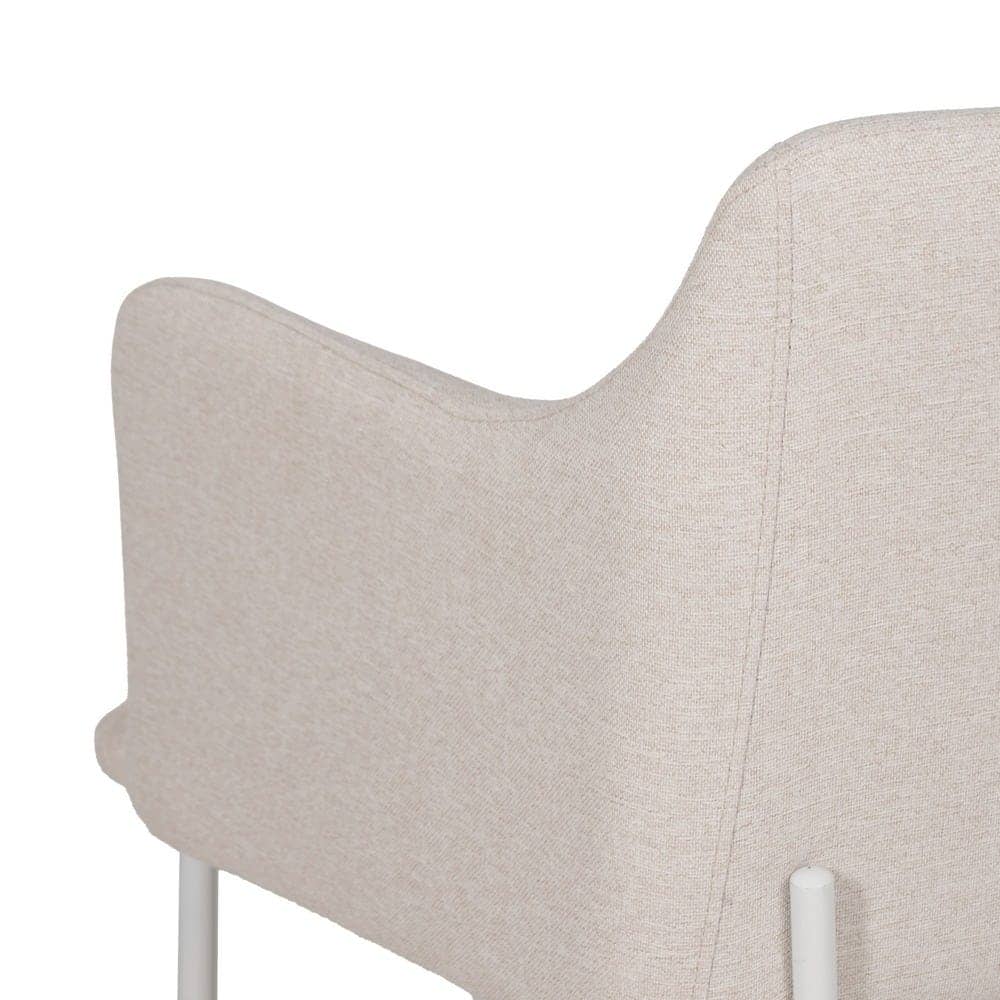 Pack de 2 Sillas Crema Relven de Tejido y Metal - Diseño Moderno y Ergonómico para Salón, Comedor y Espacios Elegantes - Imagen 9