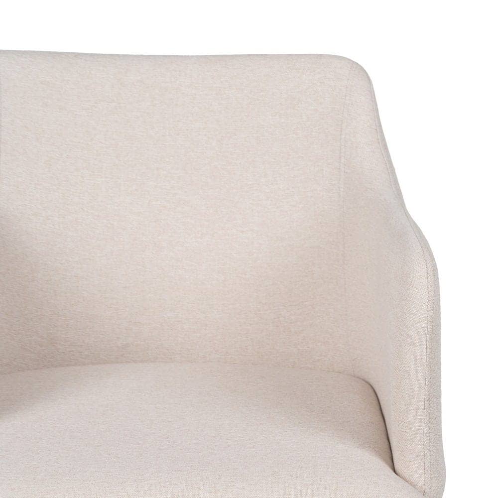 Pack de 2 Sillas Crema Relven de Tejido y Metal - Diseño Moderno y Ergonómico para Salón, Comedor y Espacios Elegantes - Imagen 4