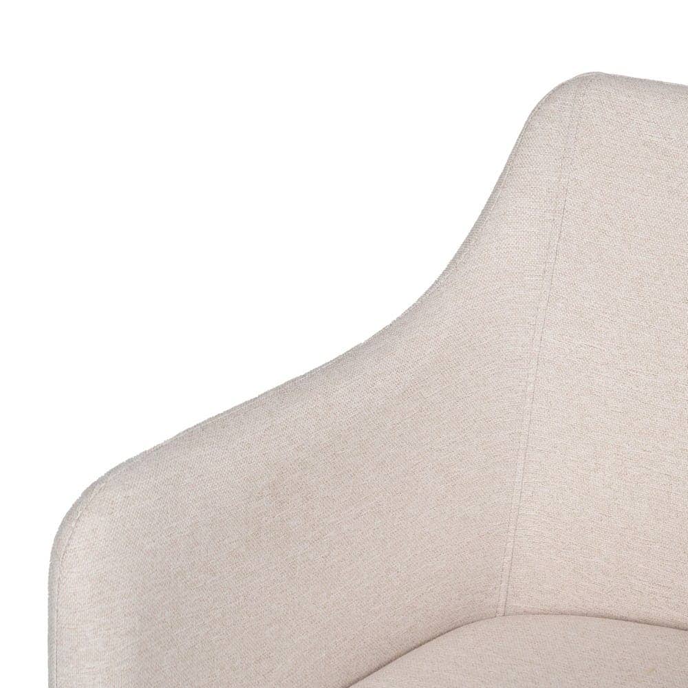 Pack de 2 Sillas Crema Relven de Tejido y Metal - Diseño Moderno y Ergonómico para Salón, Comedor y Espacios Elegantes - Imagen 5