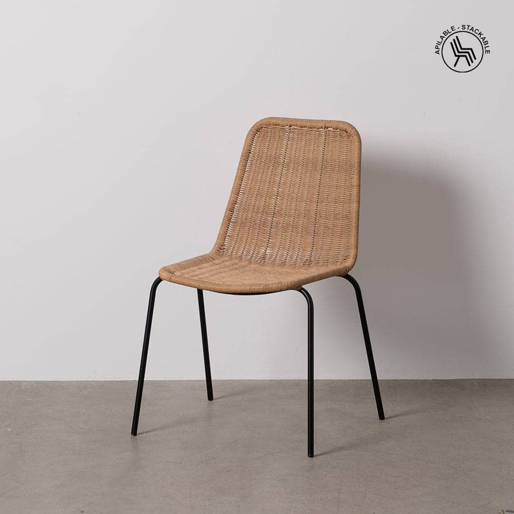 Pack de 2 Sillas Cruz de Acero y Polietileno para Exteriores - Diseño Moderno, Apilables y Resistentes (82 cm) - Imagen 12