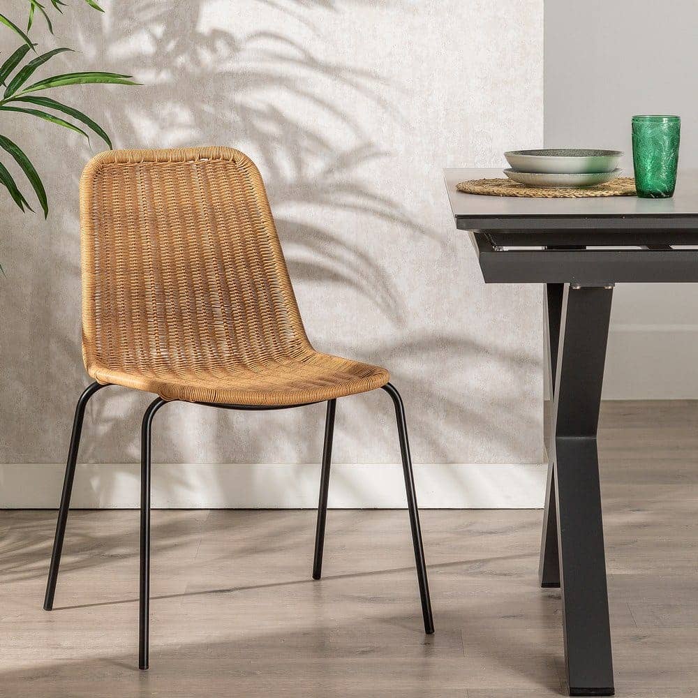 Pack de 2 Sillas Cruz de Acero y Polietileno para Exteriores - Diseño Moderno, Apilables y Resistentes (82 cm) - Imagen 13