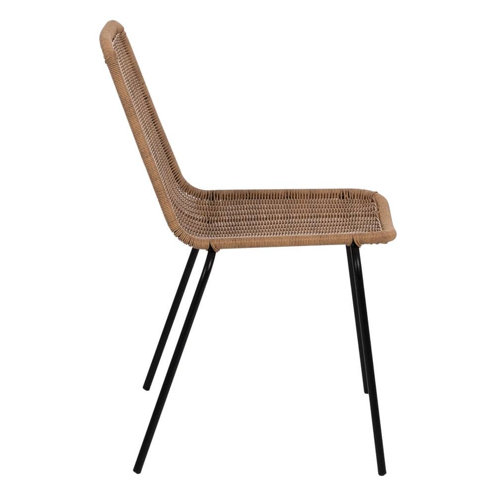 Pack de 2 Sillas Cruz de Acero y Polietileno para Exteriores - Diseño Moderno, Apilables y Resistentes (82 cm) - Imagen 3