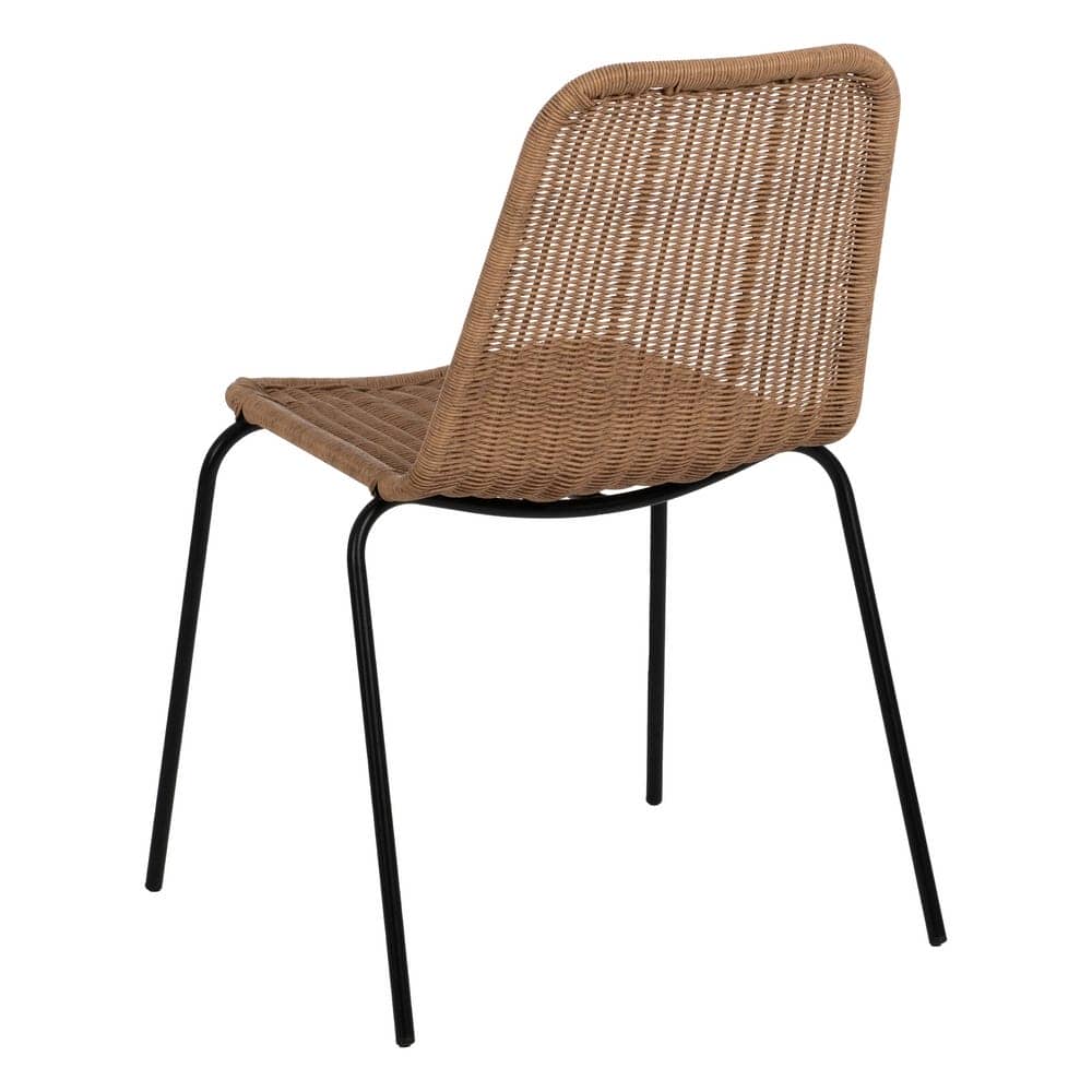 Pack de 2 Sillas Cruz de Acero y Polietileno para Exteriores - Diseño Moderno, Apilables y Resistentes (82 cm) - Imagen 4