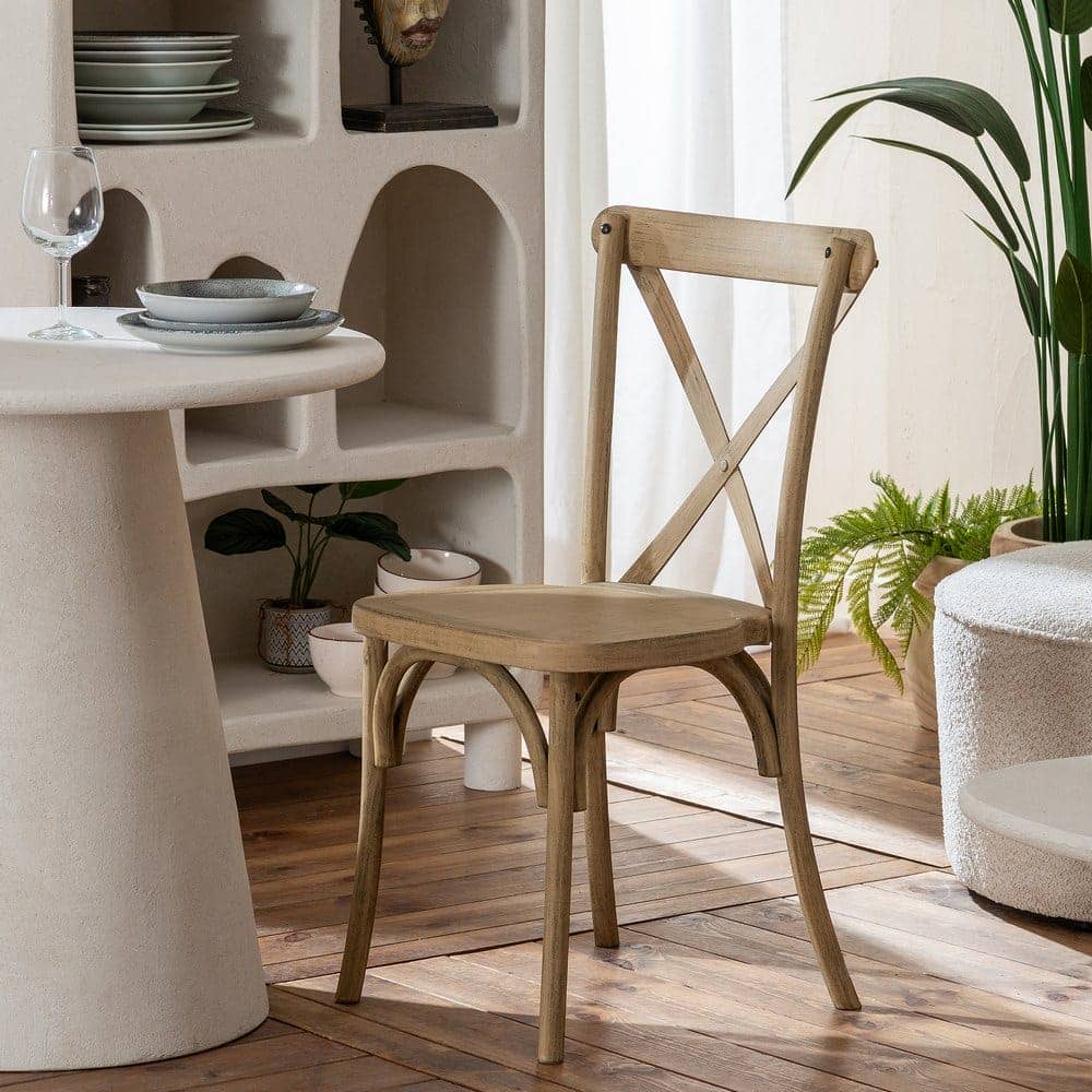 Pack de 2 Sillas Lawson de Polipropileno 89 cm en Color Natural - Diseño Moderno y Cómodo para Comedor y Oficina - Imagen 15