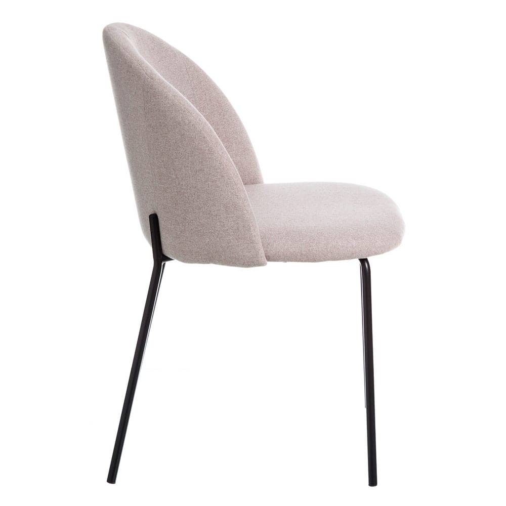 Pack de 2 Sillas Noah de Tela y Metal Beige - Diseño Moderno y Confortable para Comedores y Salones - Imagen 3