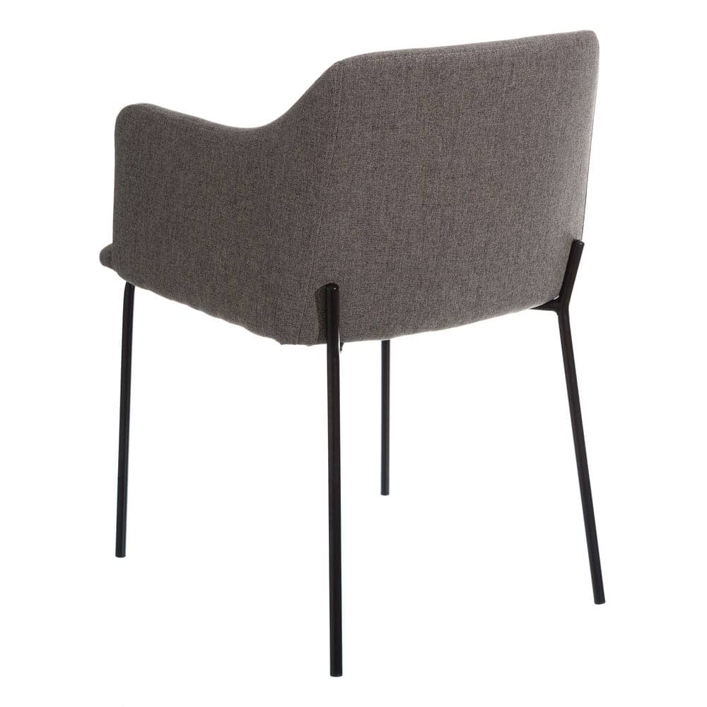 Pack de 2 Sillas de Tela y Metal Gris Logan - Diseño Moderno y Confort Ergonomico para Salones y Comedores - Imagen 4
