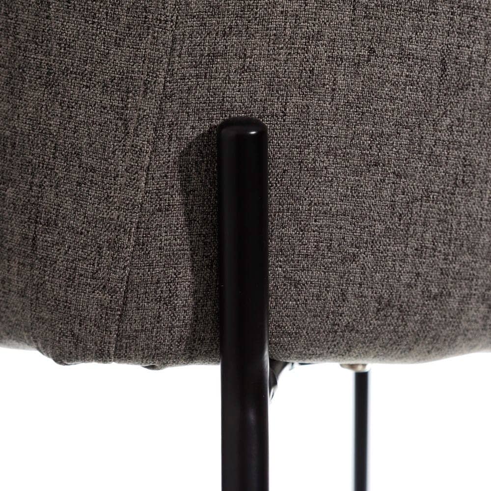 Pack de 2 Sillas de Tela y Metal Gris Logan - Diseño Moderno y Confort Ergonomico para Salones y Comedores - Imagen 5