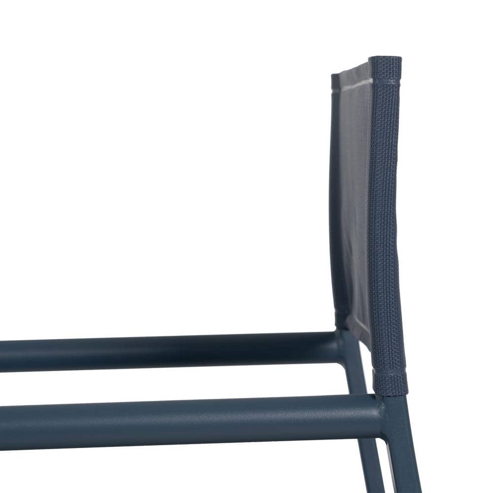 Pack de 2 Sillas de Director Azules de Aluminio y Textileno para Exterior - Diseño Plegable y Ergonomía 84 cm Reid - Imagen 10