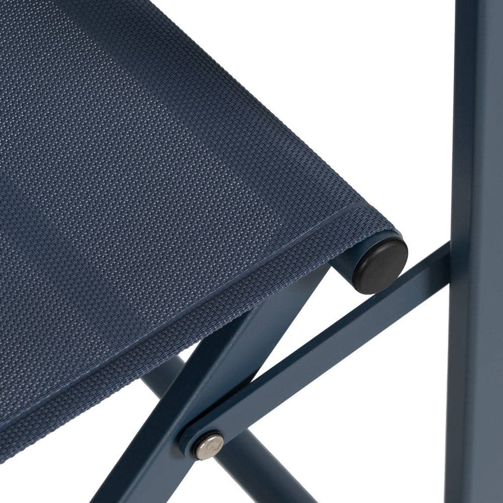 Pack de 2 Sillas de Director Azules de Aluminio y Textileno para Exterior - Diseño Plegable y Ergonomía 84 cm Reid - Imagen 11
