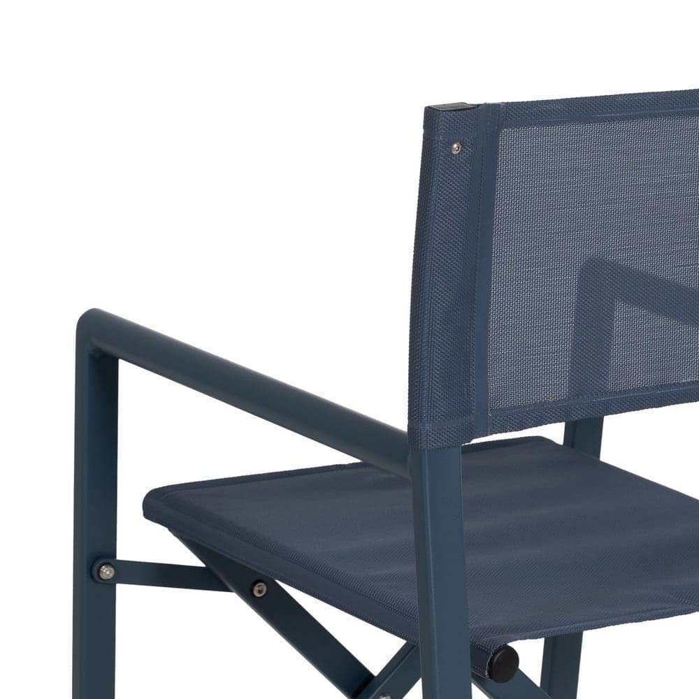 Pack de 2 Sillas de Director Azules de Aluminio y Textileno para Exterior - Diseño Plegable y Ergonomía 84 cm Reid - Imagen 12