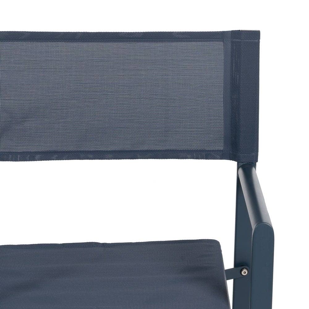 Pack de 2 Sillas de Director Azules de Aluminio y Textileno para Exterior - Diseño Plegable y Ergonomía 84 cm Reid - Imagen 6