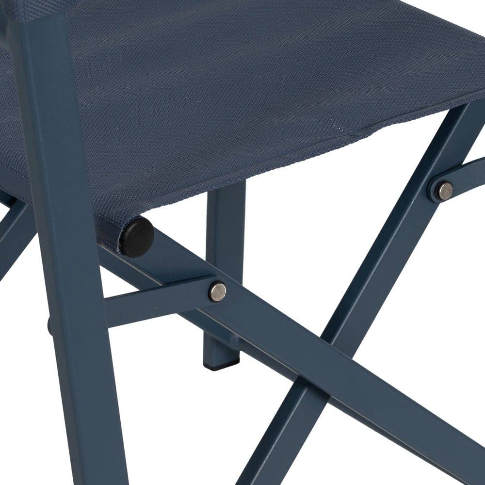 Pack de 2 Sillas de Director Azules de Aluminio y Textileno para Exterior - Diseño Plegable y Ergonomía 84 cm Reid - Imagen 8