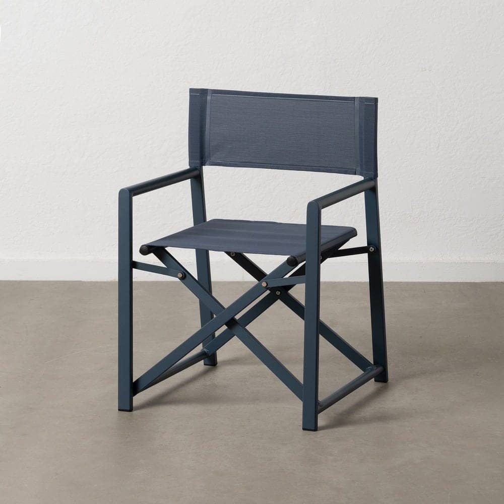 Pack de 2 Sillas de Director Azules de Aluminio y Textileno para Exterior - Diseño Plegable y Ergonomía 84 cm Reid - Imagen 15