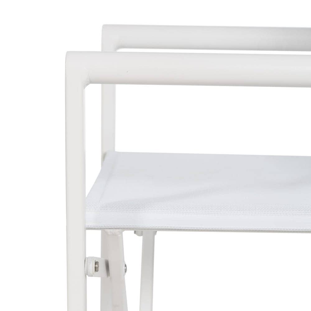 Pack de 2 Sillas de Director Blancas de Aluminio y Textileno para Exterior - Diseño Plegable y Elegante 84 cm Reid - Imagen 10