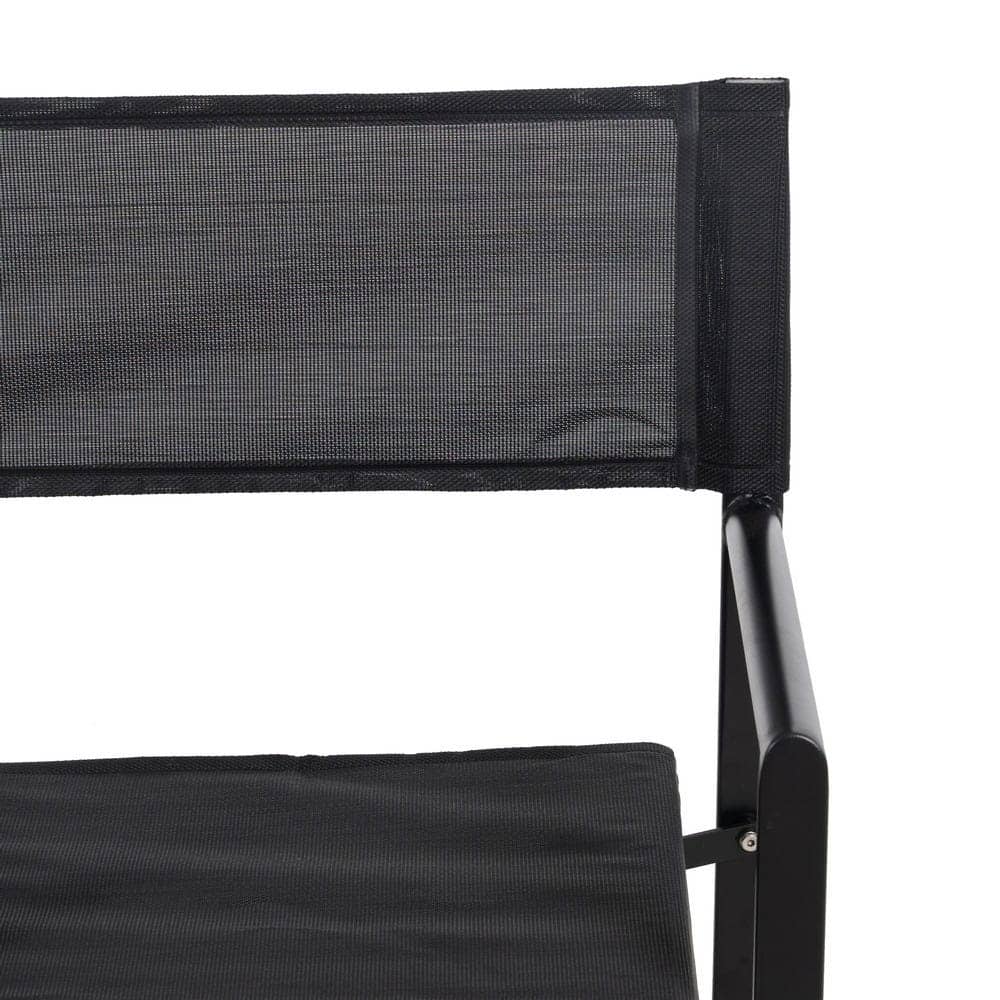Pack de 2 Sillas de Director Negras de Aluminio y Textileno para Exterior - Diseño Plegable y Ergonómico 84 cm Reid - Imagen 6
