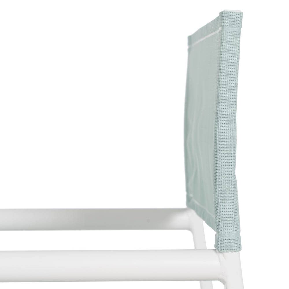 Pack de 2 Sillas de Director Plegables Verde y Blanca de Aluminio y Textileno para Exterior - Confort y Estilo para Jardín y Terraza 84 cm Reid - Imagen 10