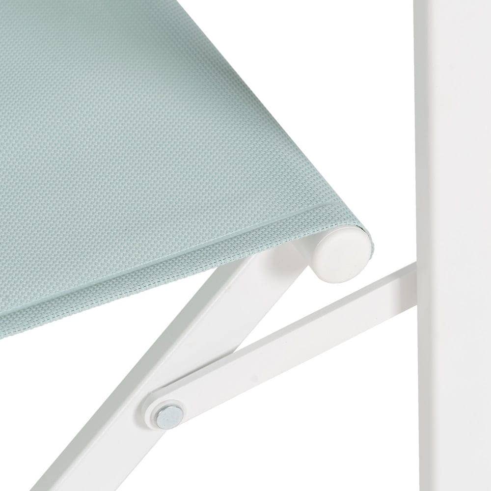 Pack de 2 Sillas de Director Plegables Verde y Blanca de Aluminio y Textileno para Exterior - Confort y Estilo para Jardín y Terraza 84 cm Reid - Imagen 11
