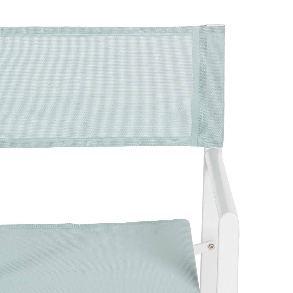 Pack de 2 Sillas de Director Plegables Verde y Blanca de Aluminio y Textileno para Exterior - Confort y Estilo para Jardín y Terraza 84 cm Reid - Imagen 6