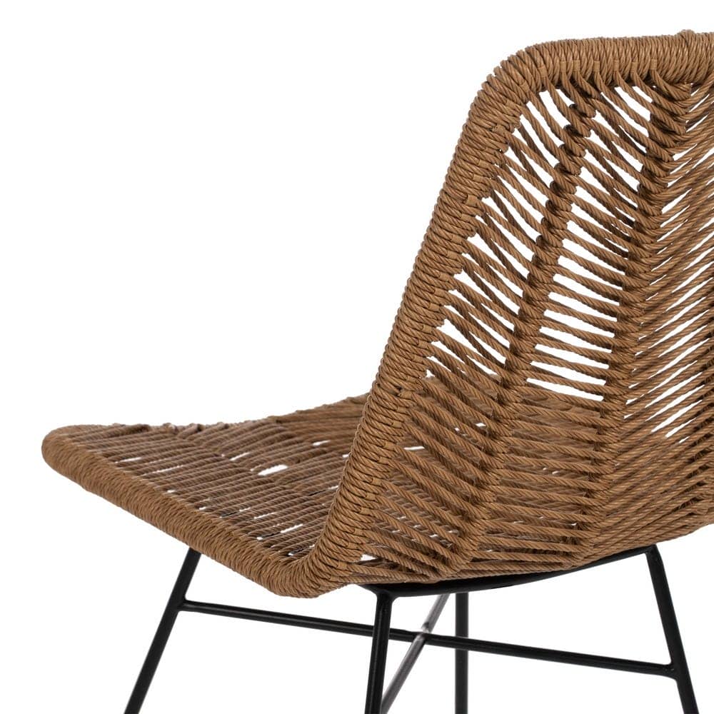 Pack de 2 Sillas Keaton de Polietileno y Acero para Exterior - Diseño Moderno y Duradero, Altura 85 cm - Imagen 9