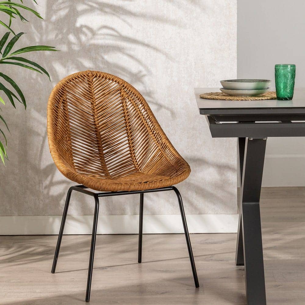 Pack de 2 Sillas de Exterior en Polietileno y Acero 85 cm - Comodidad y Estilo Natural para Jardín y Terraza Preston - Imagen 13