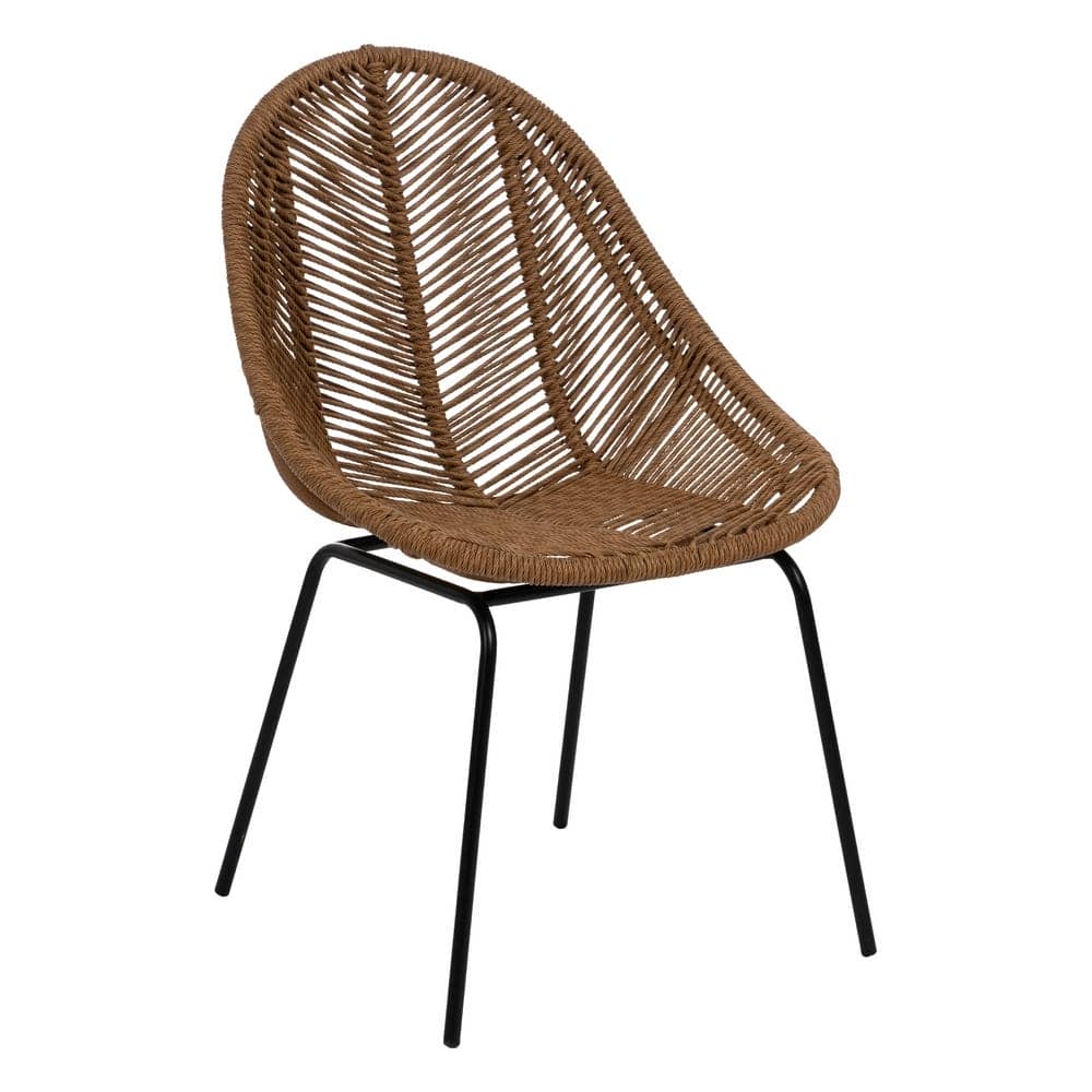 Pack de 2 Sillas de Exterior en Polietileno y Acero 85 cm - Comodidad y Estilo Natural para Jardín y Terraza Preston - Imagen 2