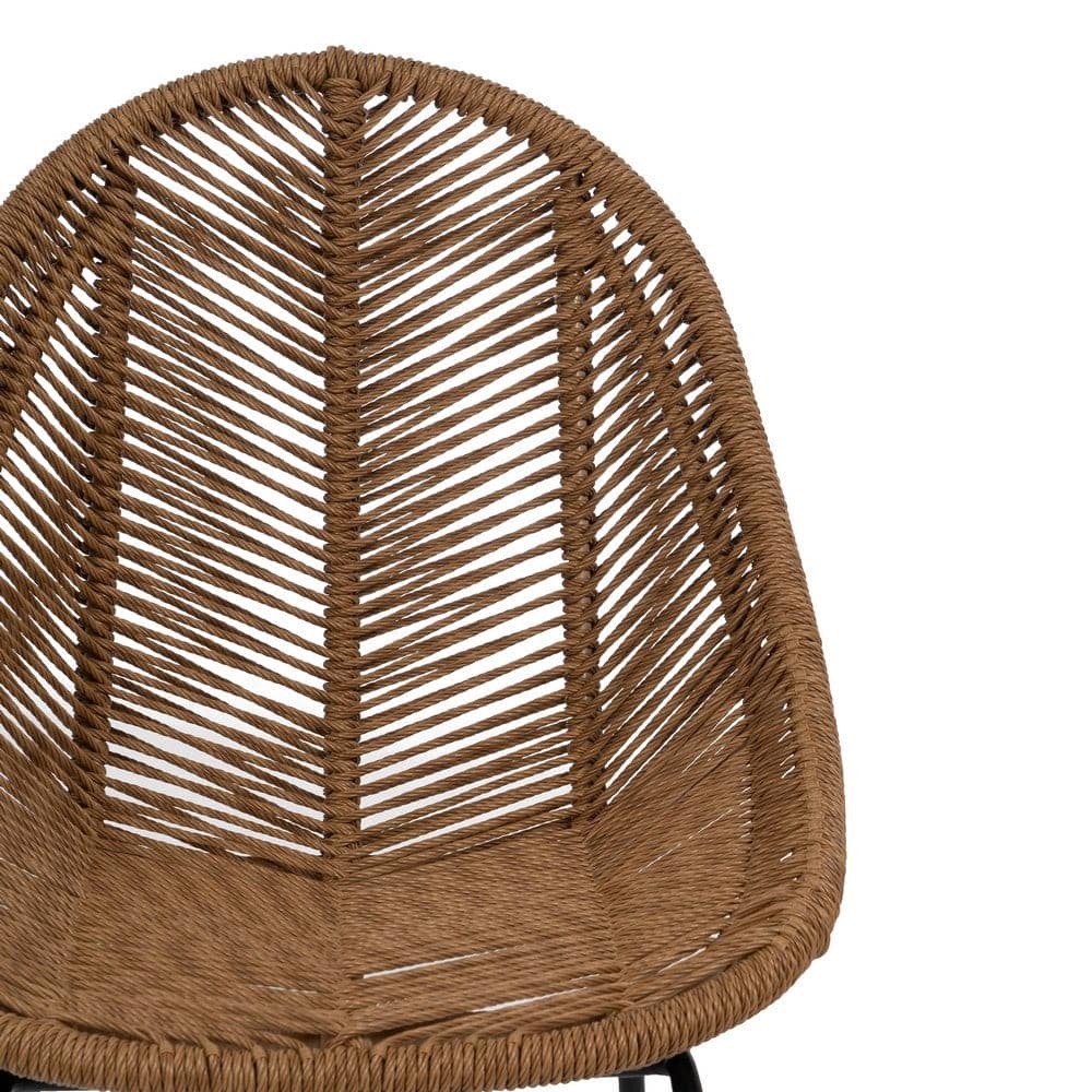 Pack de 2 Sillas de Exterior en Polietileno y Acero 85 cm - Comodidad y Estilo Natural para Jardín y Terraza Preston - Imagen 5