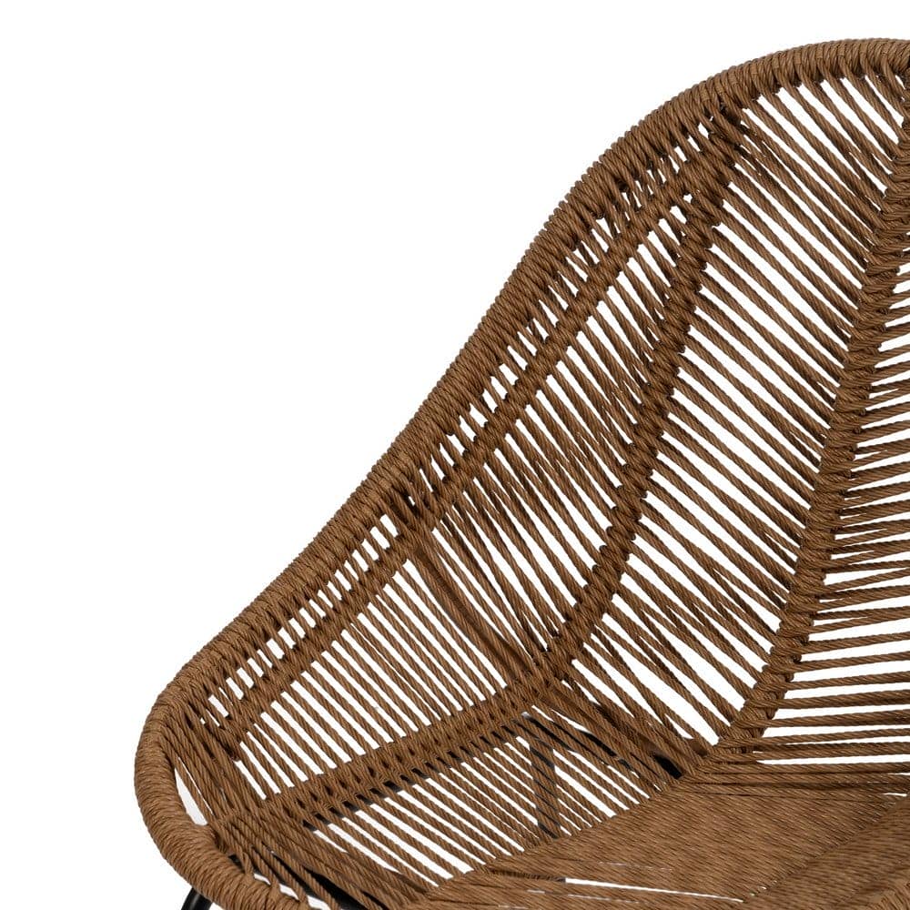 Pack de 2 Sillas de Exterior en Polietileno y Acero 85 cm - Comodidad y Estilo Natural para Jardín y Terraza Preston - Imagen 6