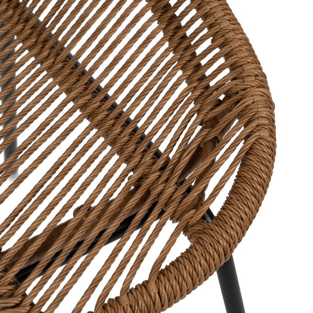 Pack de 2 Sillas de Exterior en Polietileno y Acero 85 cm - Comodidad y Estilo Natural para Jardín y Terraza Preston - Imagen 7