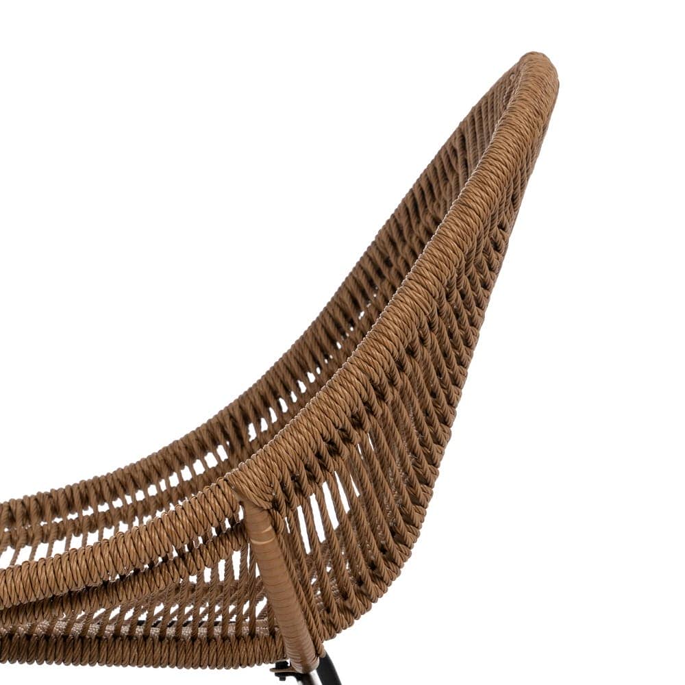 Pack de 2 Sillas de Exterior en Polietileno y Acero 85 cm - Comodidad y Estilo Natural para Jardín y Terraza Preston - Imagen 8