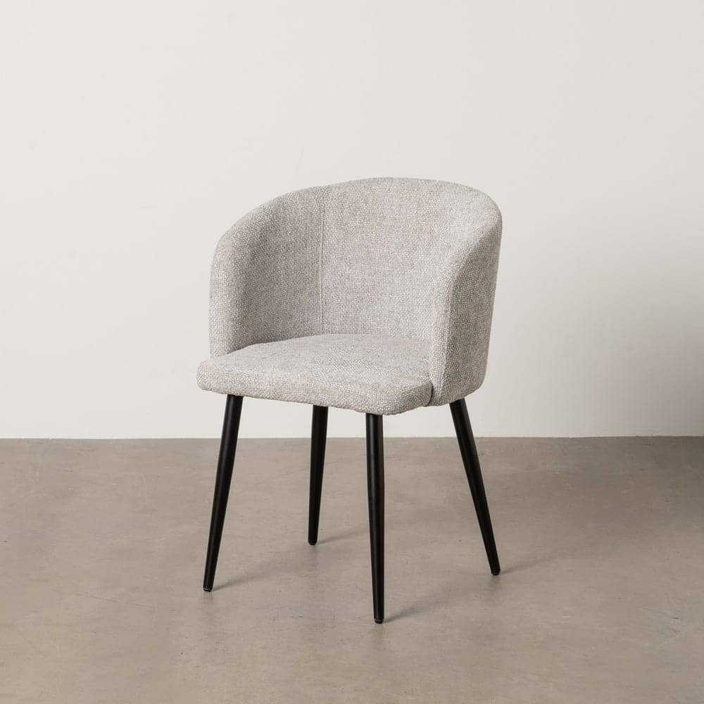 Pack de 2 Sillas Worlix Gris con Tejido 100% Poliéster y Patas de Metal - Comodidad y Estilo para Hogar y Oficina, 77 cm de Altura - Imagen 3