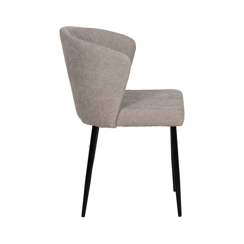 Pack de 2 Sillas Modernas Radley en Gris de Poliester con Base Metálica - Diseño Ergonómico y Confort Superior 80 cm - Imagen 2