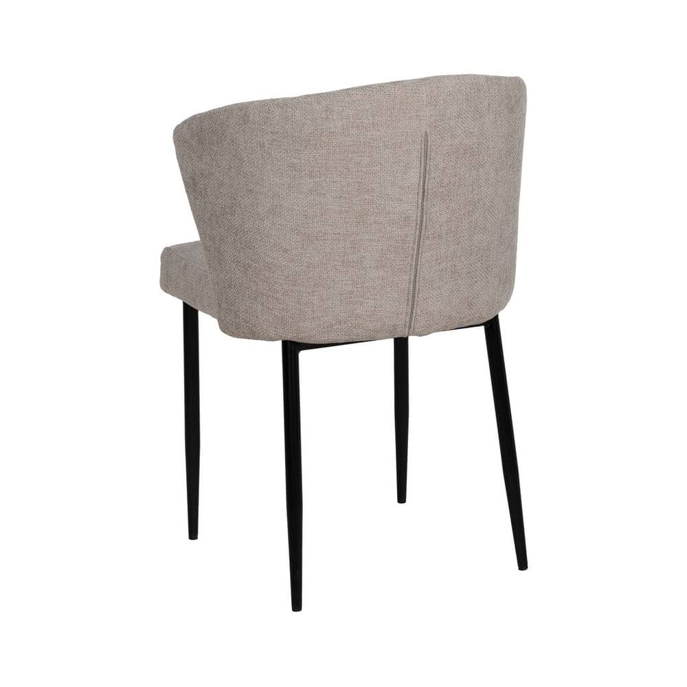 Pack de 2 Sillas Modernas Radley en Gris de Poliester con Base Metálica - Diseño Ergonómico y Confort Superior 80 cm - Imagen 3
