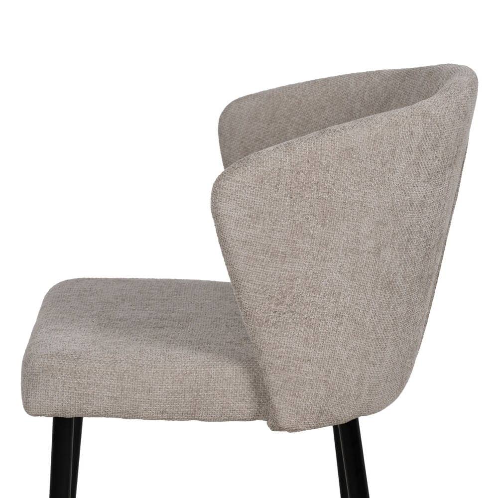 Pack de 2 Sillas Modernas Radley en Gris de Poliester con Base Metálica - Diseño Ergonómico y Confort Superior 80 cm - Imagen 6