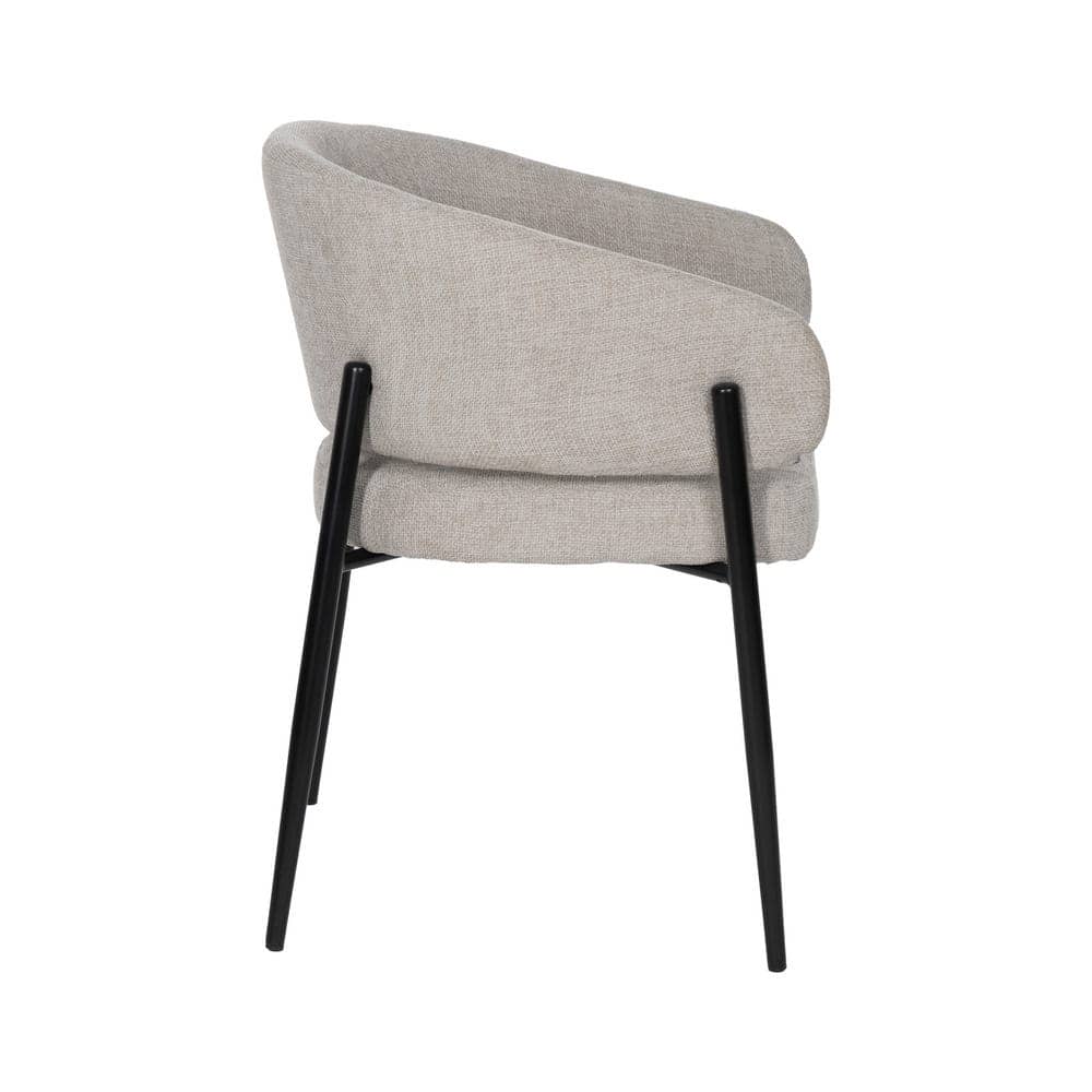 Pack de 2 Sillas Drennan Gris Tejido con Patas de Hierro - Diseño Moderno y Confort Ergonomico (79 cm) - Ideal para Comedor y Despacho, Sin Montaje, Resistencia 140 kg - Imagen 2