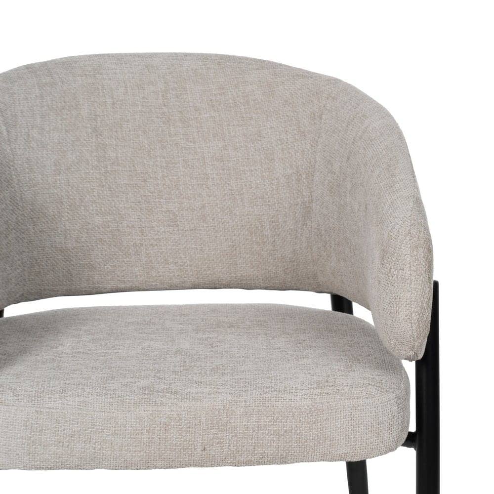 Pack de 2 Sillas Drennan Gris Tejido con Patas de Hierro - Diseño Moderno y Confort Ergonomico (79 cm) - Ideal para Comedor y Despacho, Sin Montaje, Resistencia 140 kg - Imagen 4