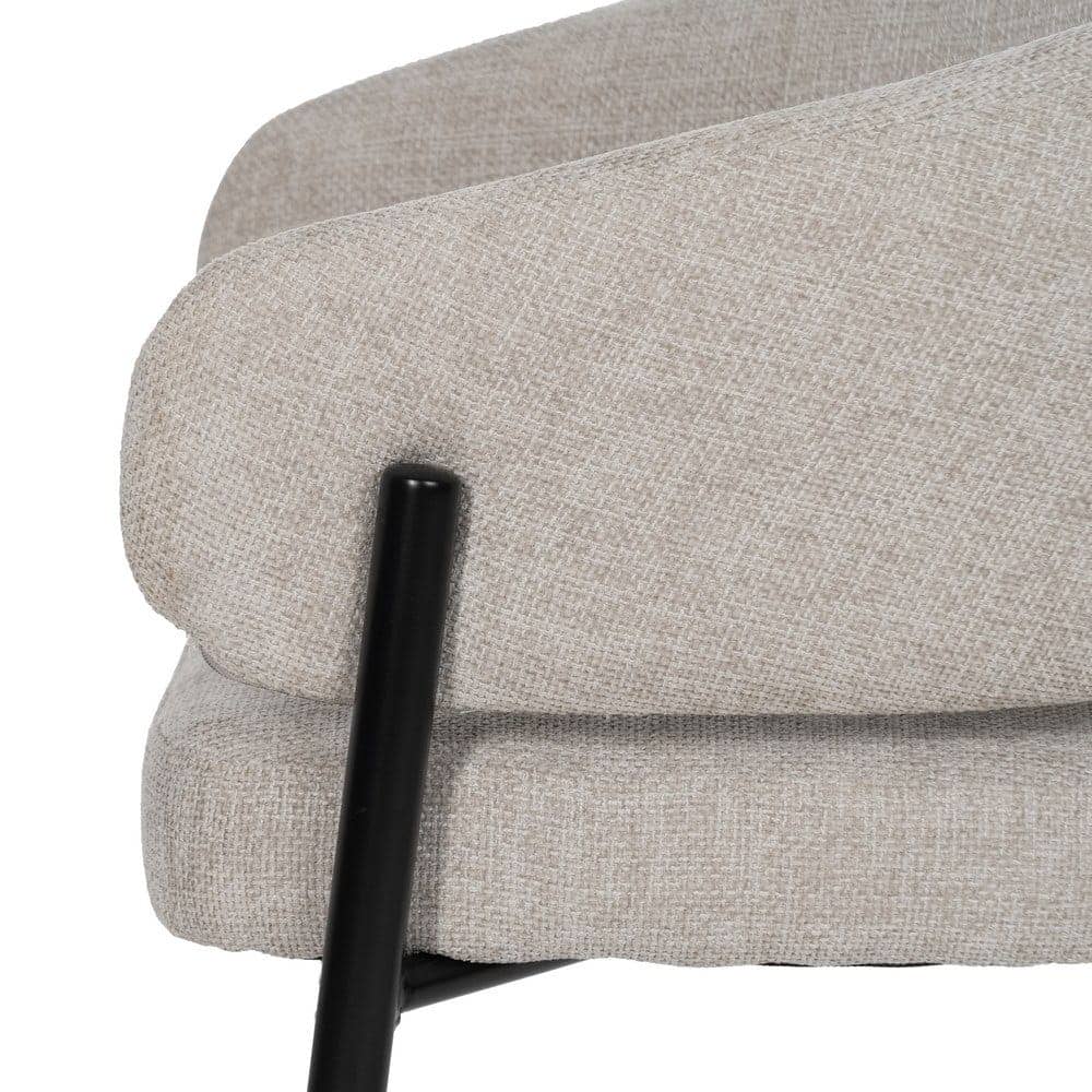 Pack de 2 Sillas Drennan Gris Tejido con Patas de Hierro - Diseño Moderno y Confort Ergonomico (79 cm) - Ideal para Comedor y Despacho, Sin Montaje, Resistencia 140 kg - Imagen 5