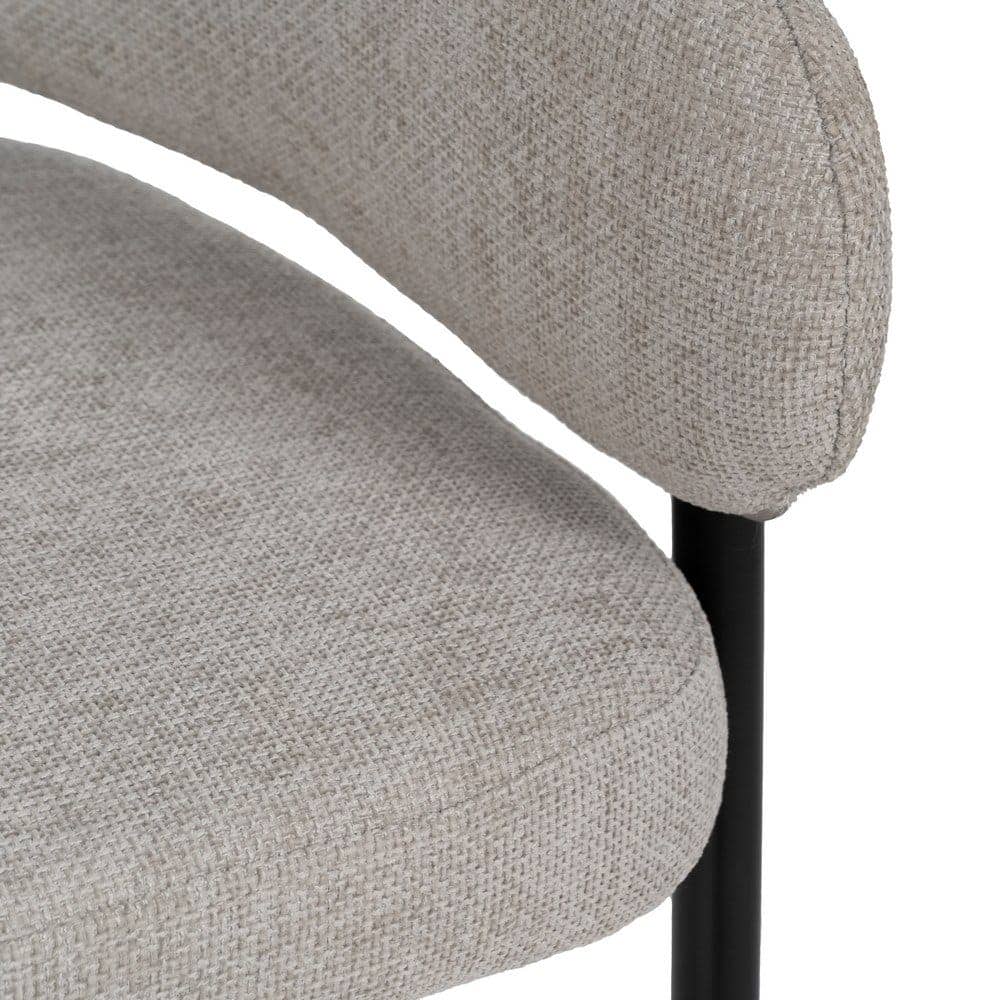 Pack de 2 Sillas Drennan Gris Tejido con Patas de Hierro - Diseño Moderno y Confort Ergonomico (79 cm) - Ideal para Comedor y Despacho, Sin Montaje, Resistencia 140 kg - Imagen 8