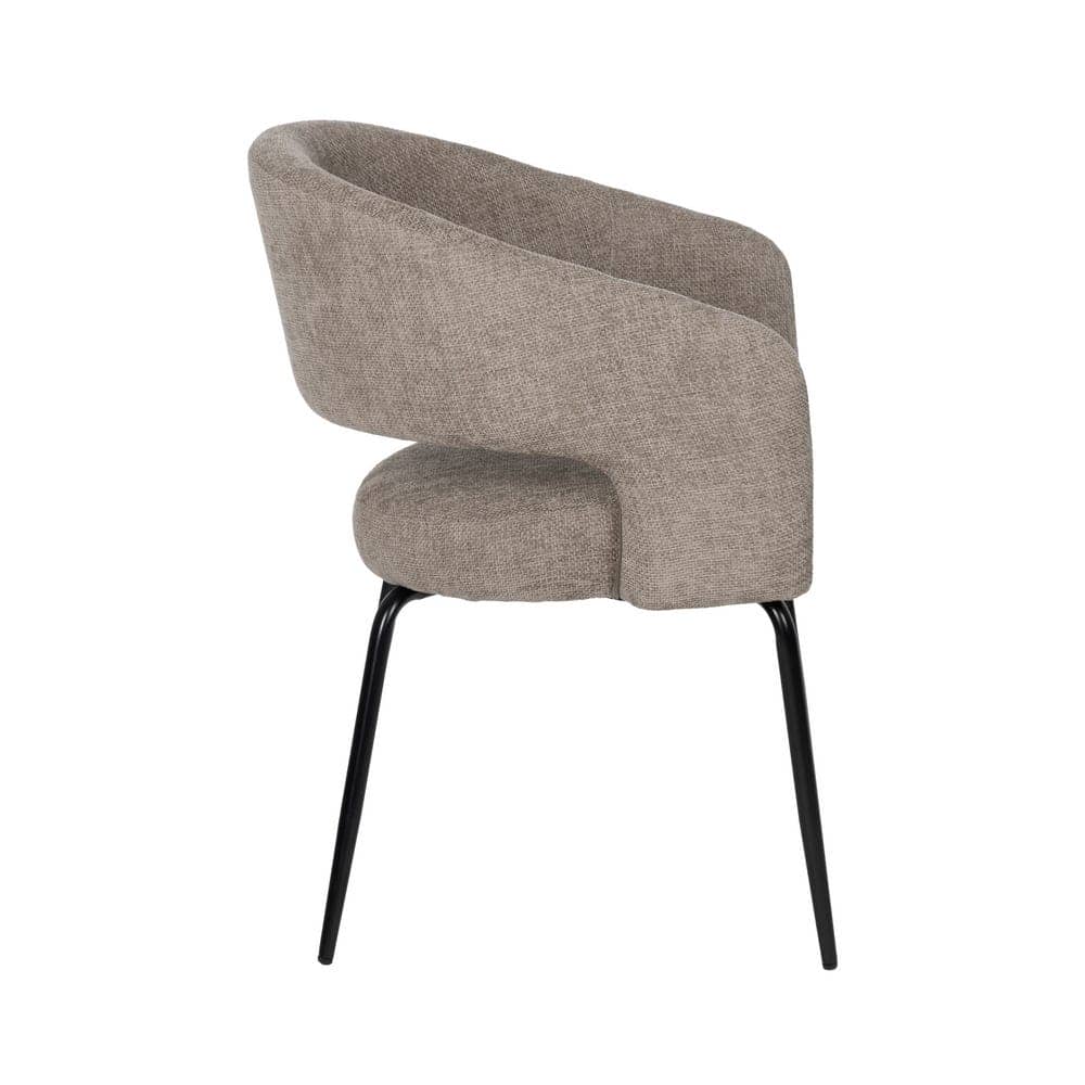 Pack de 2 Sillas Ivenel Gris Tejido con Patas de Hierro - Diseño Contemporáneo y Comodidad Ergonomica para Comedores y Oficinas - Imagen 3