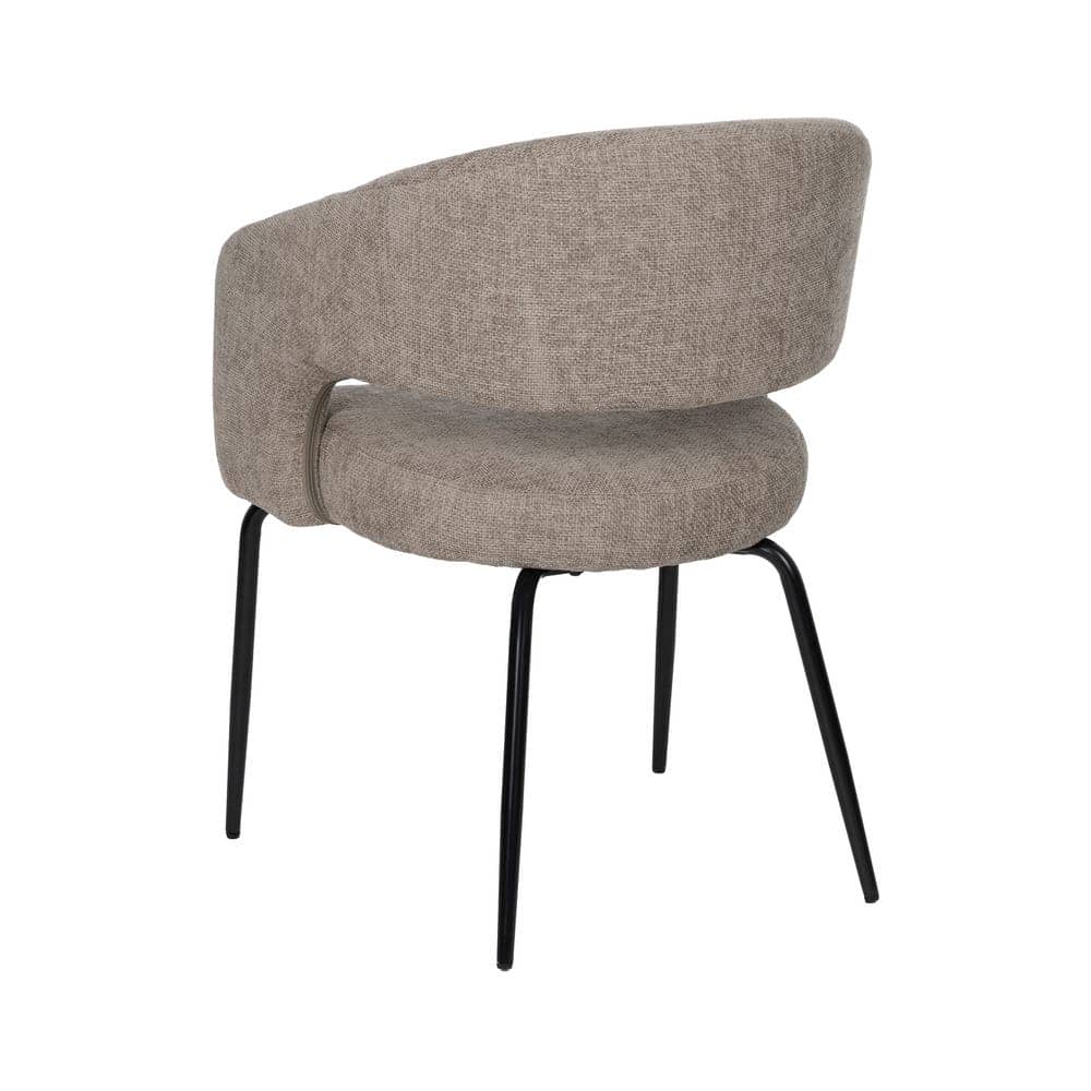 Pack de 2 Sillas Ivenel Gris Tejido con Patas de Hierro - Diseño Contemporáneo y Comodidad Ergonomica para Comedores y Oficinas - Imagen 4
