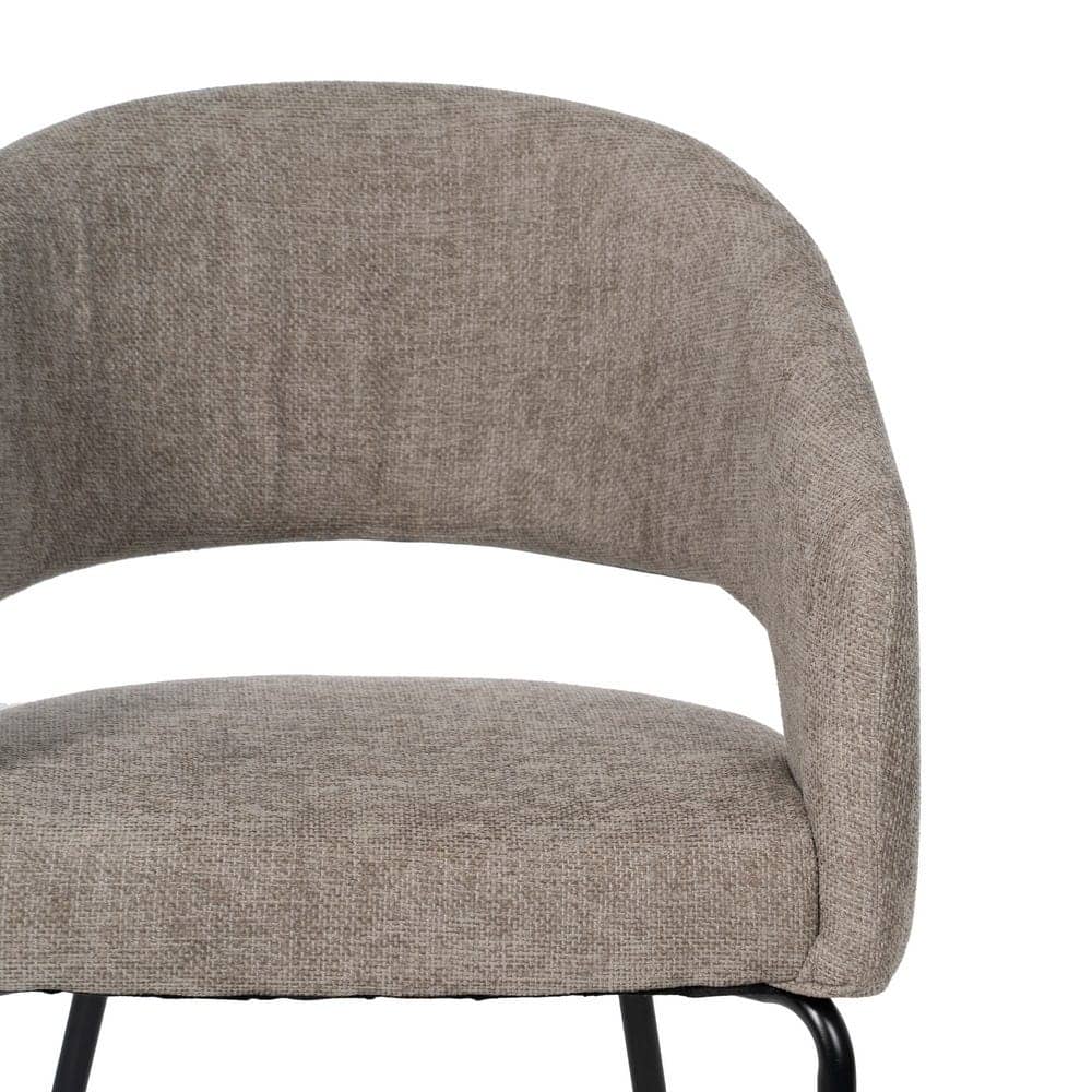 Pack de 2 Sillas Ivenel Gris Tejido con Patas de Hierro - Diseño Contemporáneo y Comodidad Ergonomica para Comedores y Oficinas - Imagen 5