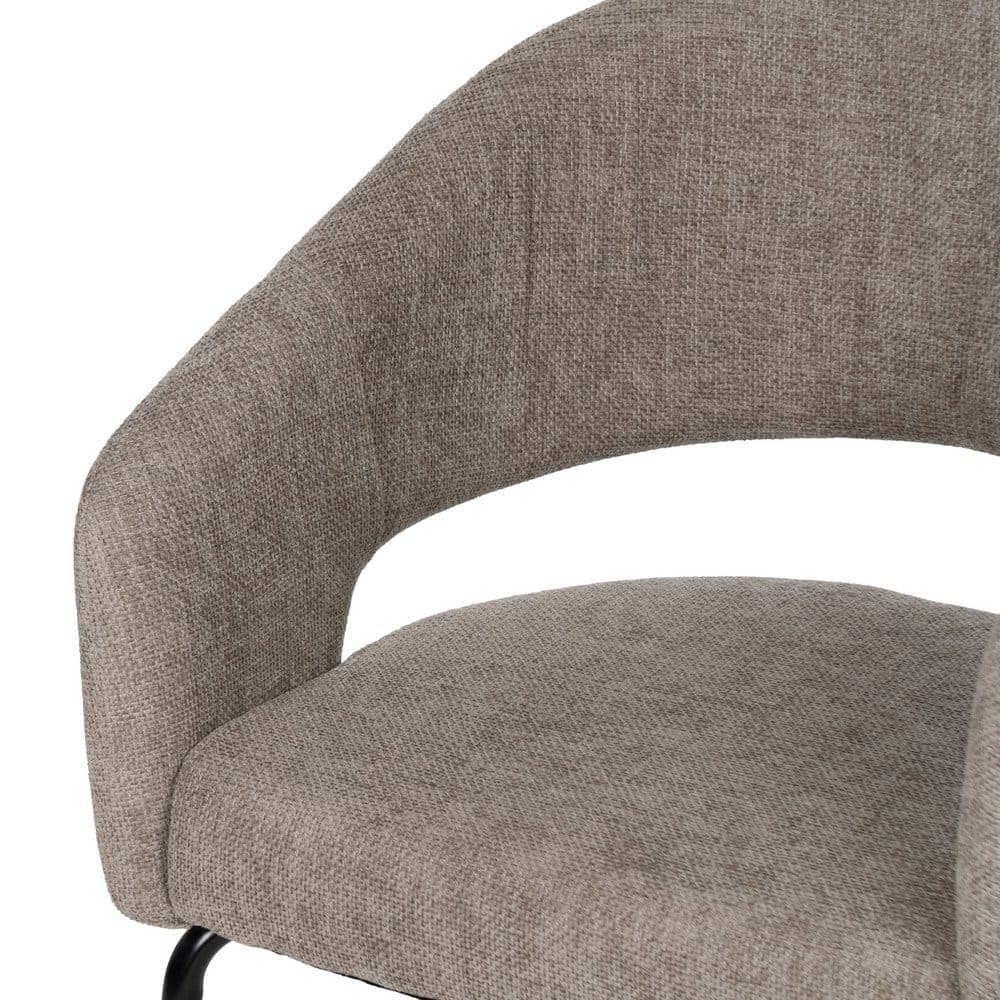 Pack de 2 Sillas Ivenel Gris Tejido con Patas de Hierro - Diseño Contemporáneo y Comodidad Ergonomica para Comedores y Oficinas - Imagen 6